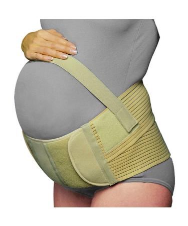 OTC Maternity Support Abdominal Uplift Panel Lower Back Cradle Elastic Beige Medium Medium Beige