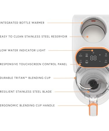 Quook 5-in-1 Baby Food Maker by Quark- Easy-to-Use Baby Food Processor - Baby Bottle Warmer Steamer Blender and Food Processor - Self Cleaning Sterilizing & Dishwasher Safe - Baby-Safe Materials - Buy Online on GoSupps.com