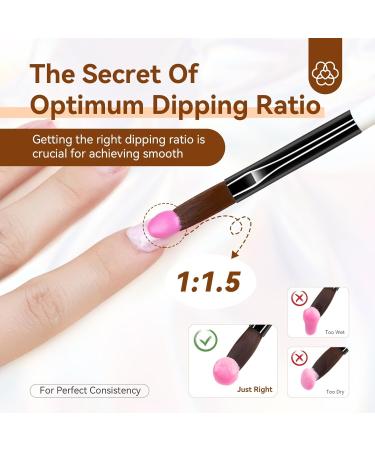 Saviland 3pcs Acrylic Nail Brush Set | Professional Kolinsky Acrylic Brushes for Powder Nails | Wooden Handle Nail Art Tools Kit | Size 8/10/14 | Christmas Gift Set for Women - Buy Online on GoSupps.com