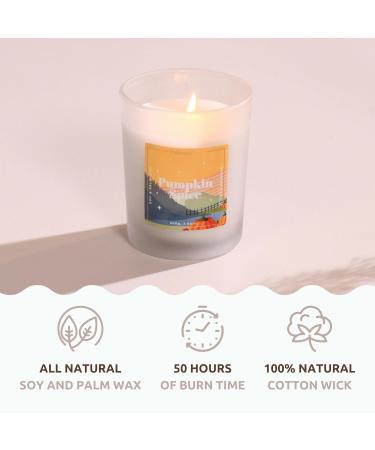 Folkulture Fall Candles - Scented Soy Wax Pumpkin Spice Candle Jar - 50 Hr Burn Time Non-Toxic & Odor Eliminating - Perfect Candle Gifts for Women - Buy Online on GoSupps.com