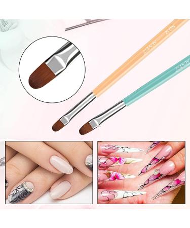 8pcs Nail Art Brush Set - Gel Polishing Tools Double-Ended Dotting Pens for Salon & DIY Manicure - Buy Online on GoSupps.com
