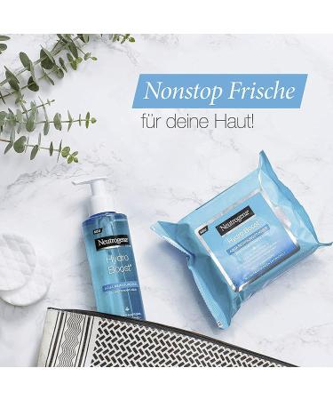 Buy Neutrogena Hydro Boost Aqua Cleaning Wipes - 25 Pack | Hyaluronic Acid Infused for Intense Hydration | International Shipping Available - Buy Online on GoSupps.com