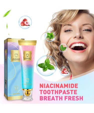 2Pcs Niacinamide Whitening Toothpaste Niacinamide Toothpaste Intensive Whitens Teeth Fresh Breath & Protects Tooth Enamel Deep Cleaning Care for Sensitive Teeth White 6.68 Fl Oz (Pack of 1) - Buy Online on GoSupps.com