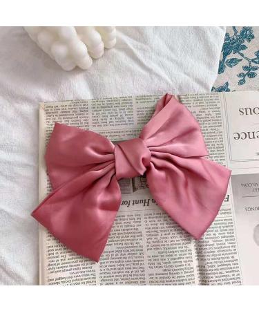 jklitio 4pc Oversized Bow Vintage Hair Clips with Spring Clips to Fix Hair Soft Satin Silk Ladies Hair Clips Ladies Hair Accessories for Christmas Everyday Party - Buy Online on GoSupps.com