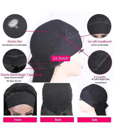 16 Inch Straight Human Hair Headband Wig for Black Women - Glueless, 150% Density, Natural Color - Pack of 1 - Buy Online on GoSupps.com