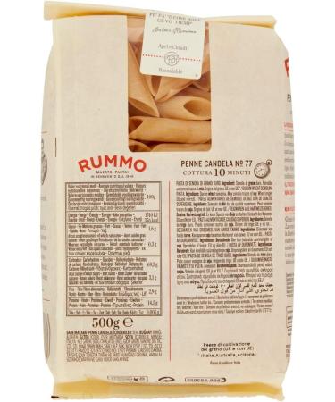  Italian Gourmet E.R. Rummo Penne candela N. 77 Durum Wheat Semolina Pasta 500 g + Box Italian Gourmet Polpa di Pomodoro 400 g - Buy Online on GoSupps.com