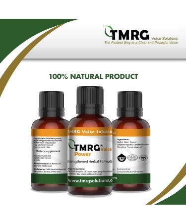 Power Enhanced Strength Vocal Cord Remedy - 100% Natural Herbal Voice Supplement (30ml) - TMRG Drops for Professionals | International Shipping Available - Buy Online on GoSupps.com