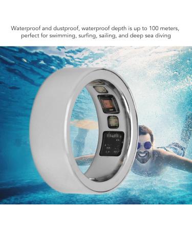 Smart Ring Health Tracker - Fitness Tracker for Men & Women | Heart Rate Sleep Monitoring Body Temperature Steps - Silver No 19 - Buy Online on GoSupps.com