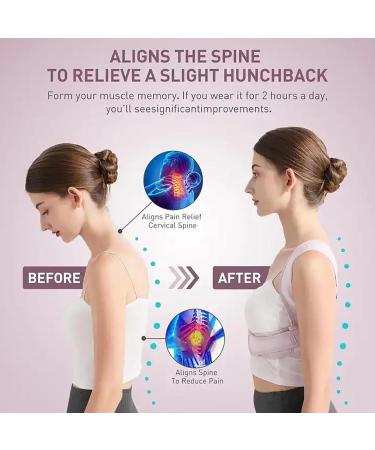 Back Straightener Corrector Adjustable Back Corrector - Effective Back Corrector Braces for Women Men Pink Medium - Buy Online on GoSupps.com
