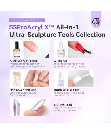 Saviland Professional Acrylic Nail Kit: Nail Kit Acrylic Set with Everything 30 Days Wear Acrylic Powder Brush EMA Monomer Nail Drill Essential Oil Nail Artist Nail Extension Carving Manicure 3*15g Acylic Powder 120ml Acylic Liquid - Buy Online on GoSupps.com