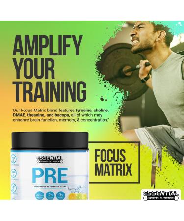 PRE | Pre-Workout with Creatine Focus Formula and 200mg Caffeine (40 Servings Lemon Rush) Lemon Rush 1 Ounce (Pack of 1) - Buy Online on GoSupps.com