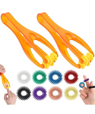Aster 10 piece acupressure rings set acupressure ring for finger massage rings Roller anti stress sensory finger massage arthroroo for stress reduction and promotion of blood circulation