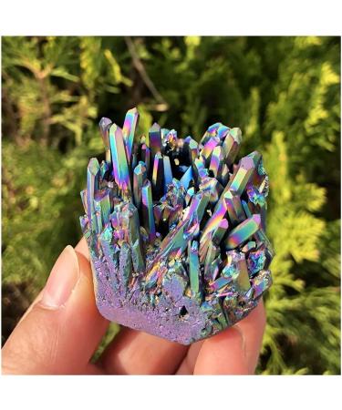 Natural Crystal Rough 1pcs Natural Beauty of Electroplated Crystal Cluster Quartz Stone Flower Crafts - Buy Online on GoSupps.com