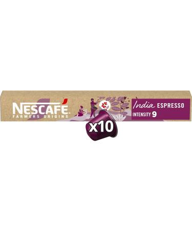 NESCAF Farmers Origins India Espresso 6 x 10 Coffee Capsules - Approved for NESPRESSO machines - Buy Online on GoSupps.com