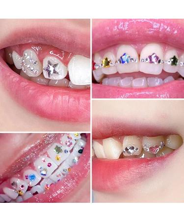 Tooth Jewelry Edelstein Set | DIY Crystal Teeth Decoration | Removable Gemstone Tooth Jewelry with Applicator Brushes - Buy Online on GoSupps.com