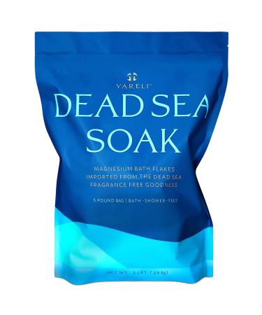 Yareli Dead Sea Bath & Foot Soak, Magnesium Bath Salt Flakes, 5lb