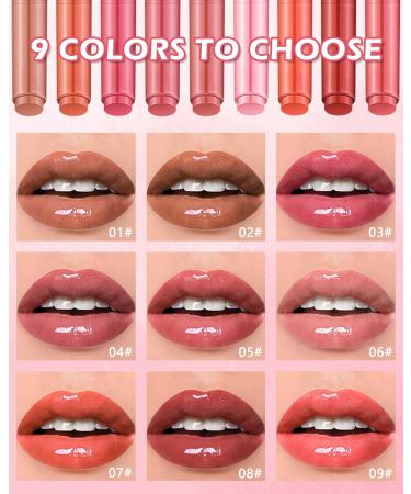 Hydrating Shimmer Lipstick & Moisturizing Jelly Lip Gloss | High Shine Tinted Lip Balm & Plumping Lip Stain - Long Lasting Makeup Gift for Women - Buy Online on GoSupps.com
