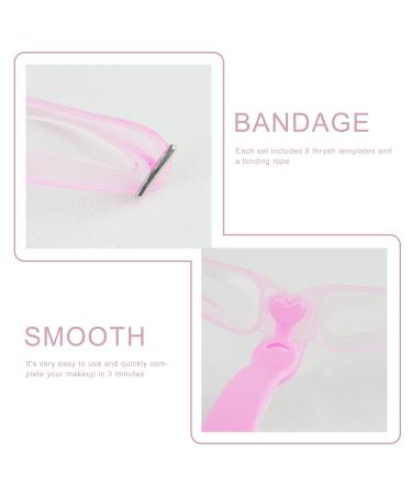Reusable Eyebrow Stencil Kits - 8 Washable Eyebrow Stencils with Handle & Strap - Perfect for Beginners & Professionals - Pink - International Shipping Available - Buy Online on GoSupps.com