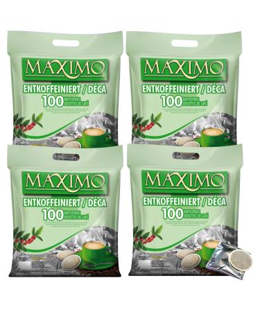 MAXIMO Decaffeinated | 4x100 SENSEO® compatible coffee pods | Individually packaged for better conservation and impeccable hygiene