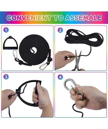 4m Sled Rope with Carabiner - 8mm Diameter Premium Sled Pull Rope with Handle | International Shipping - Buy Online on GoSupps.com