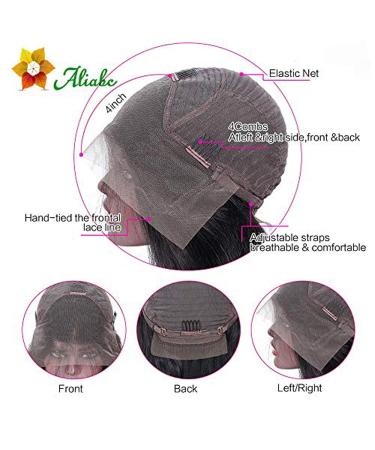 Yonsin 22in Straight Lace Front Wig - High Density Brazilian Virgin Human Hair for Black Women | Pre Plucked Lace Closure with Baby Hair  - Buy Online on GoSupps.com