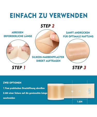 Silicone Scar Patches for C-Section Burns & Acne - 4cm x 150cm & 4cm x 300cm | Professional Scar Treatment for Lasting Results - Buy Online on GoSupps.com