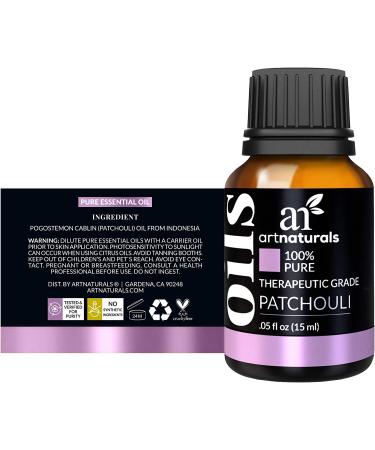 Artnaturals Patchouli Oil 0.5 fl oz - Pure Essential Oil for Aromatherapy & Skincare - Buy Online on GoSupps.com