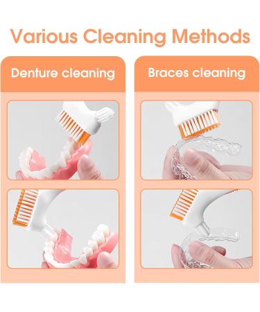 3 Prosthesis Toothbrush | Double-Sided Soft Bristles & Ergonomic Design for Effective Cleaning - Buy Online on GoSupps.com