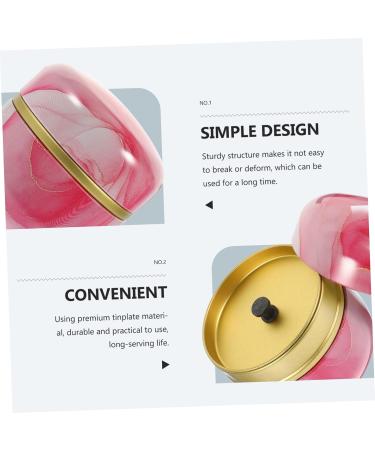 COLLBATH Loose Powder Storage Box Mini Powder Puff Tea Organizer for Tea Bags Coin Box Man Pink Tinplate Face - Buy Online on GoSupps.com