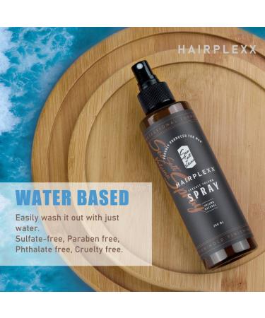 Hairplexx Sea Salt Volume Hair Spray for Men - Natural Volumizing Hair Look | Matte Finish, Mild Hold | Paraben-Free | 200ml/6.7oz - Unscented - Buy Online on GoSupps.com