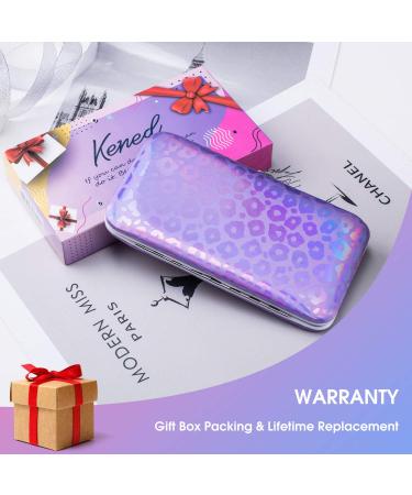 Professional Travel Nail Clipper Kit - 12 Pieces Manicure Set with Cuticle Nipper, Pedicure Tools in Luxurious Travel Case - Purple - Buy Online on GoSupps.com