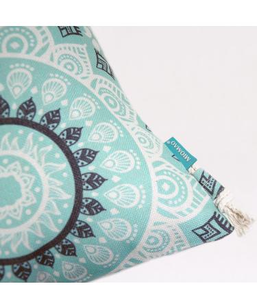 Mandala Style Drawstring Backpack - Aqua Fair Canvas Beach Sport Daypack by Miomao - Buy Online on GoSupps.com