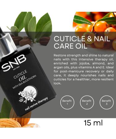 Star Nails Bulgaria Ltd SNB Professional Nail Revive Theraphy Cuticle Oil 15 ml with jojoba oil almond oil argan oil vitamin E nail oil and nail care oil care for nails and cuticles - Buy Online on GoSupps.com