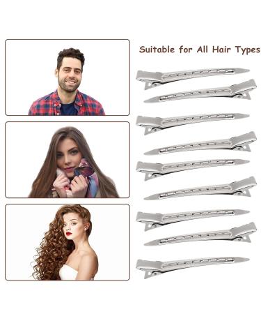 50 Pack 3.5 Metal Alligator Hair Clips - Silver Curl Clips for Hair Extensions | Durable & Versatile - Buy Online on GoSupps.com