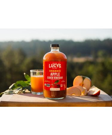 Lucy's Family Organic Raw Apple Cider Vinegar 34oz (2 Pack) - USDA Certified NonGMO, Unfiltered & Unpasteurized with the Mother - 100% Natural ACV - Buy Online on GoSupps.com