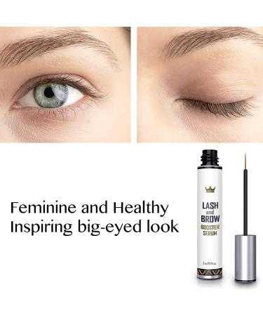 USA Made Natural Lash Growth Serum - Eyebrow & Eyelash Enhancer - Longer Lashes & Brows - 0.17 Fl Oz - Buy Online on GoSupps.com