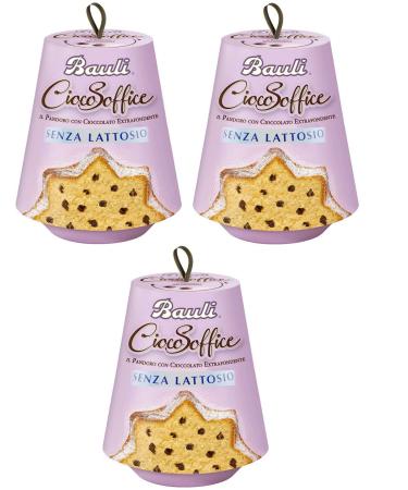 Bauli Bauli CiocoSoffice 700g Lactose Free Christmas Cake with Extra Dark Chocolate Drops Set of 3