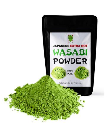 Dualspices Japanese Wasabi Powder 3.2 Oz (90 Grams) Extra Hot - No Fillers - 100% Pure