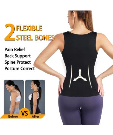 GAODI Women Waist Trainer Vest | Neoprene Sauna Tank Top for Weight Loss | Large Black Body Shaper - Buy Online on GoSupps.com