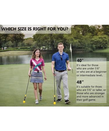 Greatlizard Golf Swing Training Aid - 48 Yellow Golf Trainer for Strength, Flexibility, and Tempo Training - Golf Accessories for Men and Women - Buy Online on GoSupps.com