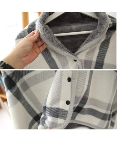 Old Man Shawl Shoulder Warm Blanket Wheelchair Blanket Multi Purpose Cloak Blanket Thickening Old Man Shawl Wheelchair Warm Lap Blankets Thickening White Yellow+green 125*70cm - Buy Online on GoSupps.com