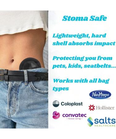 StomaSafe Stoma Protector & Shield | Best Ostomy Bag & Hernia Protector - Black - Buy Online on GoSupps.com