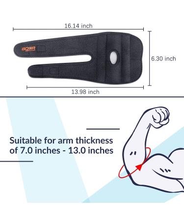 Visenta Elbow Brace Compression Sleeve for Men & Women - Arm Support for Tendonitis, Tennis & Golfers Elbow - Arthritis Relief - Ideal for Workout & Weightlifting - Black - Buy Online on GoSupps.com