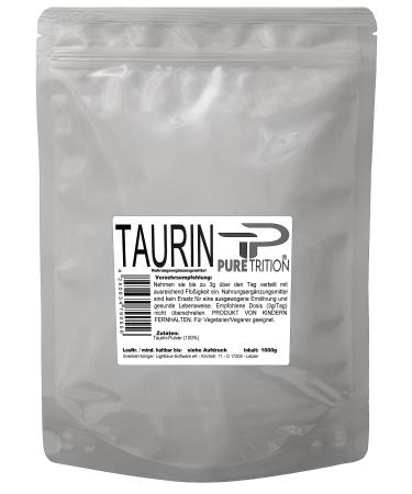 1000g Taurine powder - pure amino acid - no additives - vegan - from PureTrition - 1Kg