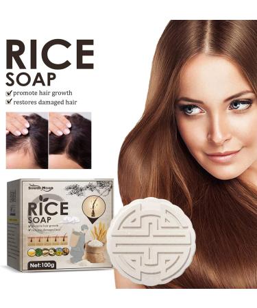 3 Hair Growth Shampoo Bar Rice Water Shampoo Solid shampoo soap for treated dry damaged hair Vegetarian plant extract helps stop hair loss and Eubeisaqi 3 Pcs 100g - Buy Online on GoSupps.com