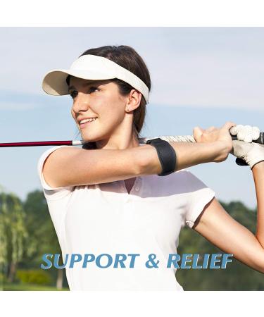 AGPTEK Elbow Brace Pack of 2 - Sports Compression Brace with EVA Pad for Tennis Elbow & Fitness - Gray - Buy Online on GoSupps.com