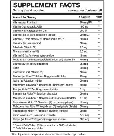 HD MUSCLE MultiHD Multivitamin Capsules | High Dose Active Multivitamin Immune System Support Muscle Function & Performance Energy Production & Metabolism | 30 Servings 120 Capsules MultiHD 120 count (Pack of 1) - Buy Online on GoSupps.com