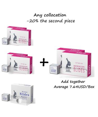 Vabiooth 50 Pcs Pre-Cleaned Blank Microscope Slides Kit with 100 Pcs Coverslips - Ideal for Monocular, Binocular, and Trinocular Microscopes - Buy Online on GoSupps.com