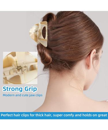 VinBee 3 PACK Hair Claw Clips - Cellulose Acetate Cutout Tortoise Shell Barrettes - Stylish Hair Accessories for Women and Girls - Buy Online on GoSupps.com
