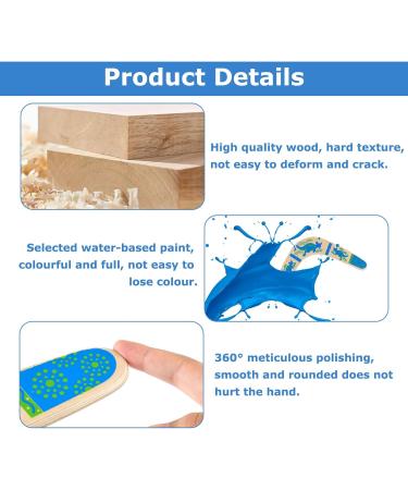 Buy Joyola V-Shaped Wooden Boomerang - Durable Outdoor Toy for Kids & Adults | Perfect for Fun & Play - Buy Online on GoSupps.com